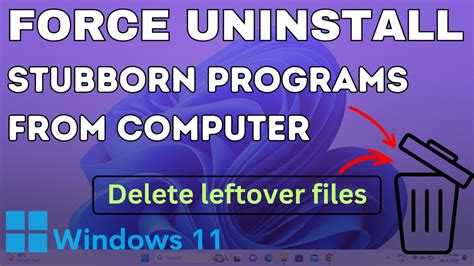 How to force uninstall a program that won’t uninstall.
